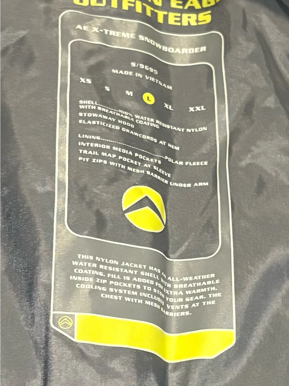 American Eagle AE X-Treme Snowboarder Waterproof Zip Up Jacket